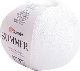 Przędza dziewiarska Yarn Art Summer 3 White Przędza dziewiarska