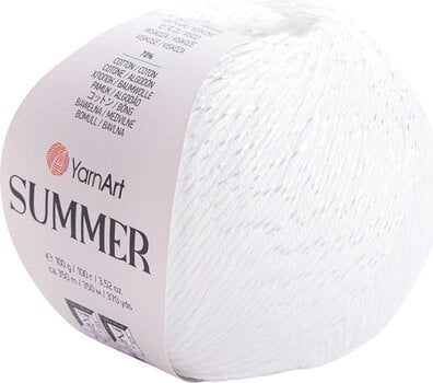 Przędza dziewiarska Yarn Art Summer 3 White Przędza dziewiarska - 1