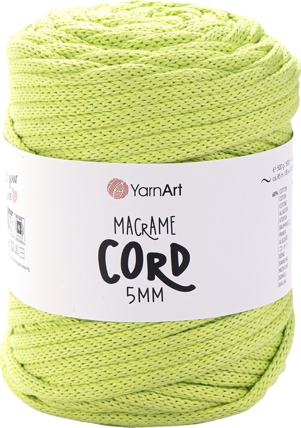 Vrvica Yarn Art Macrame Cord 5 mm 85 m 755 Light Green Vrvica