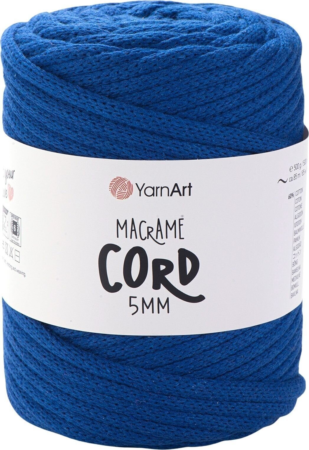 Cordon Yarn Art Macrame Cord 5 mm 85 m 772 Royal Blue Cordon
