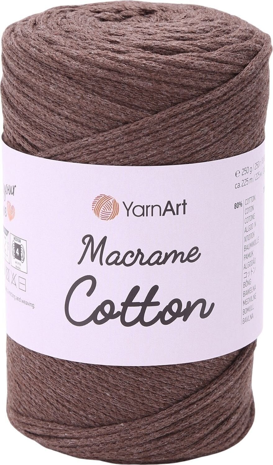 Cord Yarn Art Macrame Cotton 2 mm 225 m 769 Eggplant Cord