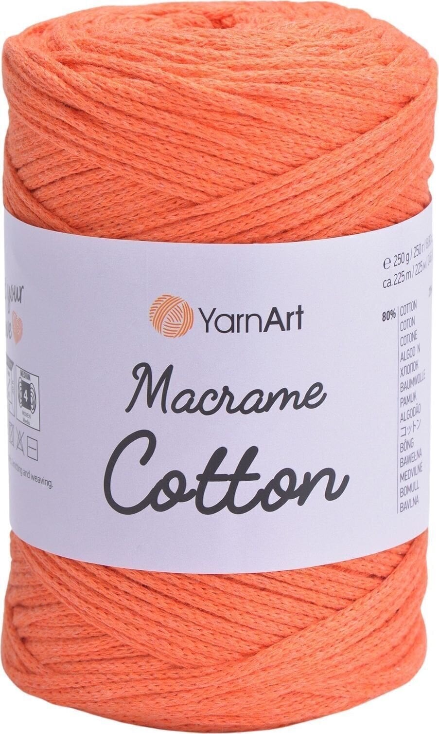 Touw Yarn Art Macrame Cotton 2 mm 225 m 770 Orange Touw