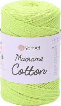 Cord Yarn Art Macrame Cotton 2 mm 225 m 801 Lime Cord - 1