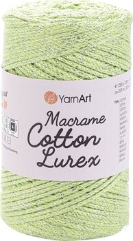 Cordon Yarn Art Macrame Cotton Lurex 2 mm 205 m 726 Light Green Cordon - 1