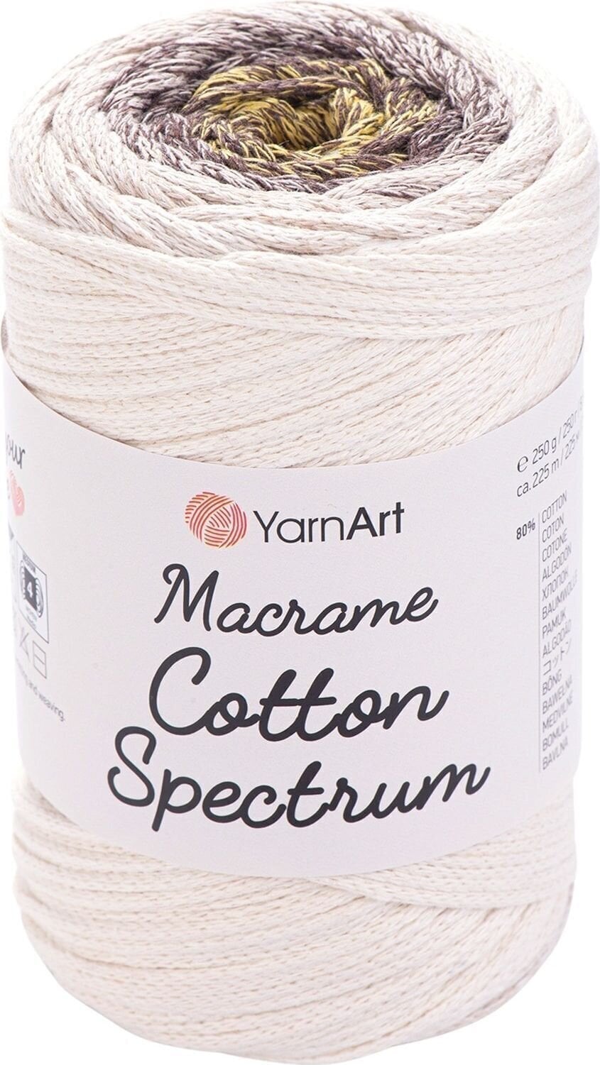 юта Yarn Art Macrame Cotton Spectrum 225 m 1301 Beige Yellow юта
