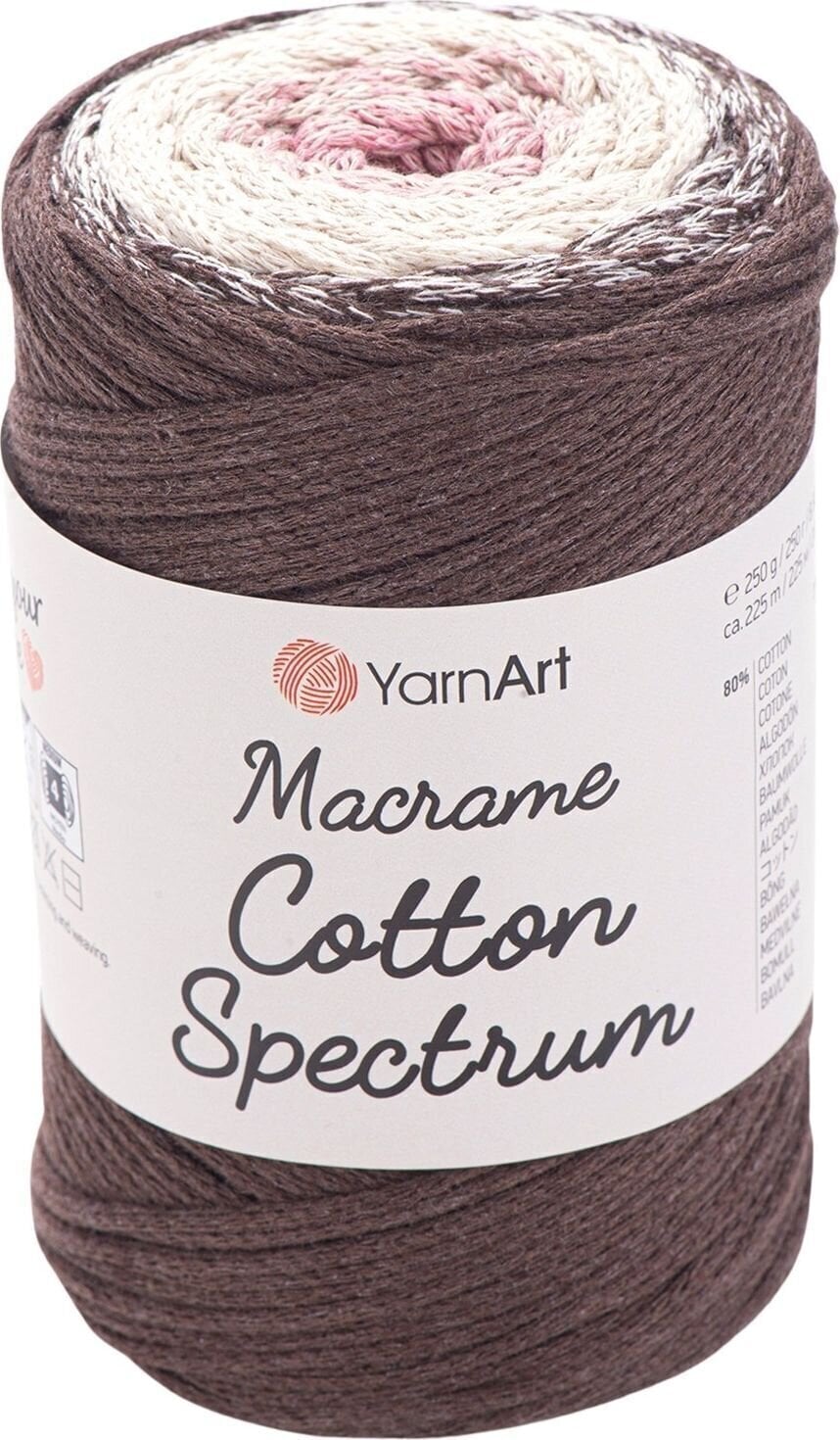 юта Yarn Art Macrame Cotton Spectrum 225 m 1302 Brown Pink юта