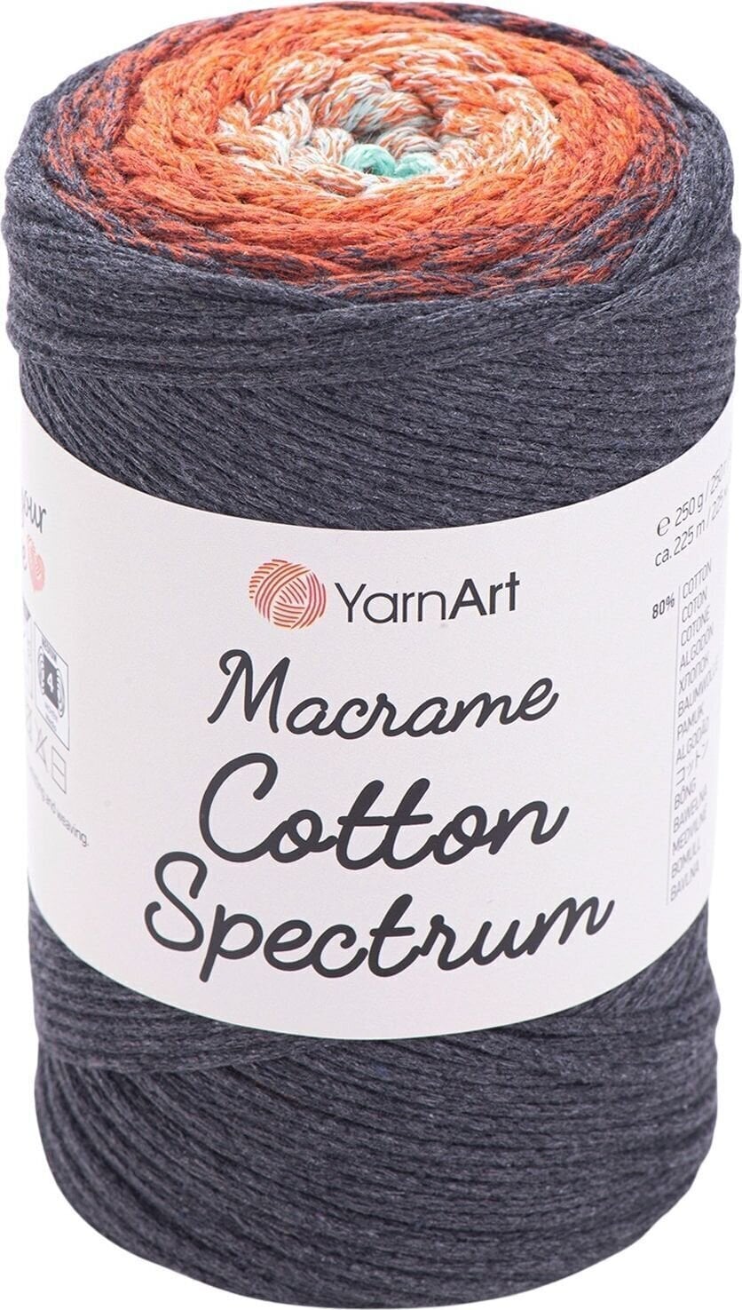 Touw Yarn Art Macrame Cotton Spectrum 225 m 1307 Terracotta Grey Touw