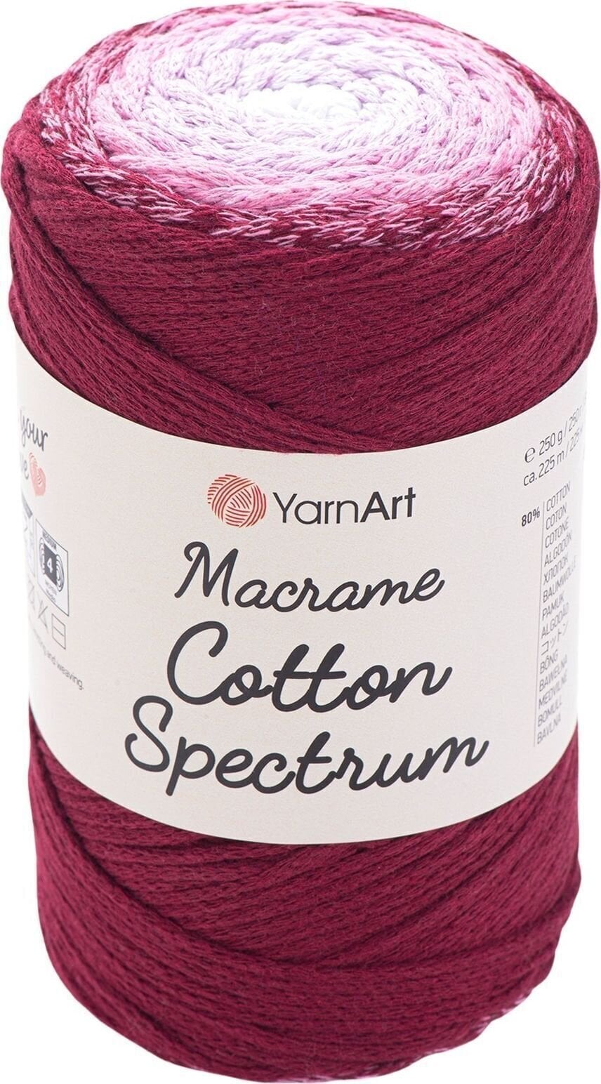 Șnur  Yarn Art Macrame Cotton Spectrum 225 m 1314 Violet Pink Șnur 