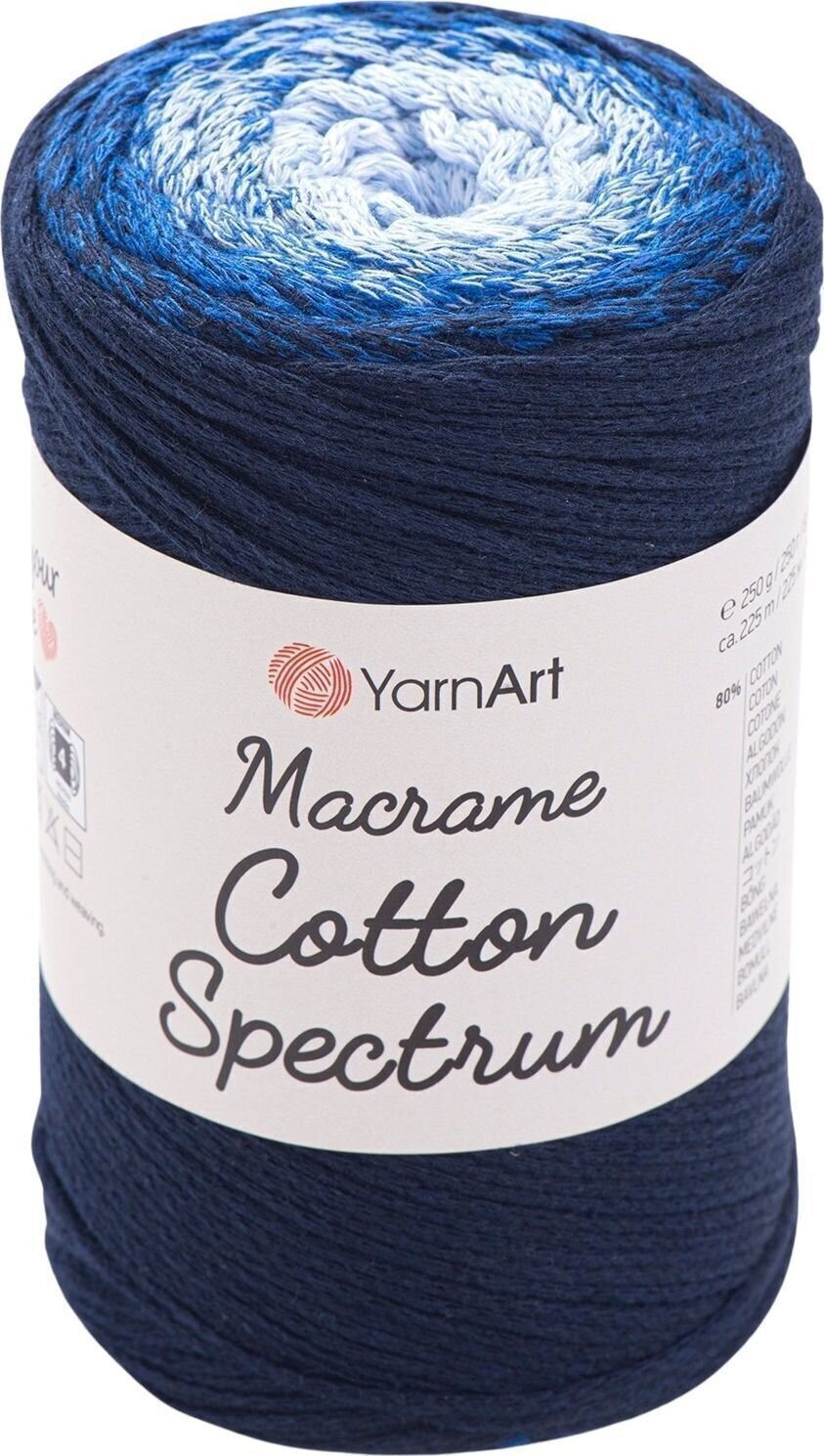 Corda  Yarn Art Macrame Cotton Spectrum 225 m 1316 Navy Blue Corda 