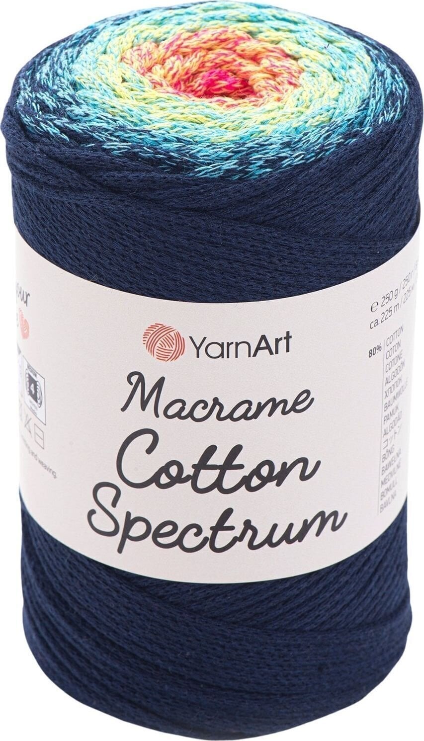 Kanap Yarn Art Macrame Cotton Spectrum 225 m 1318 Pink Blue Kanap