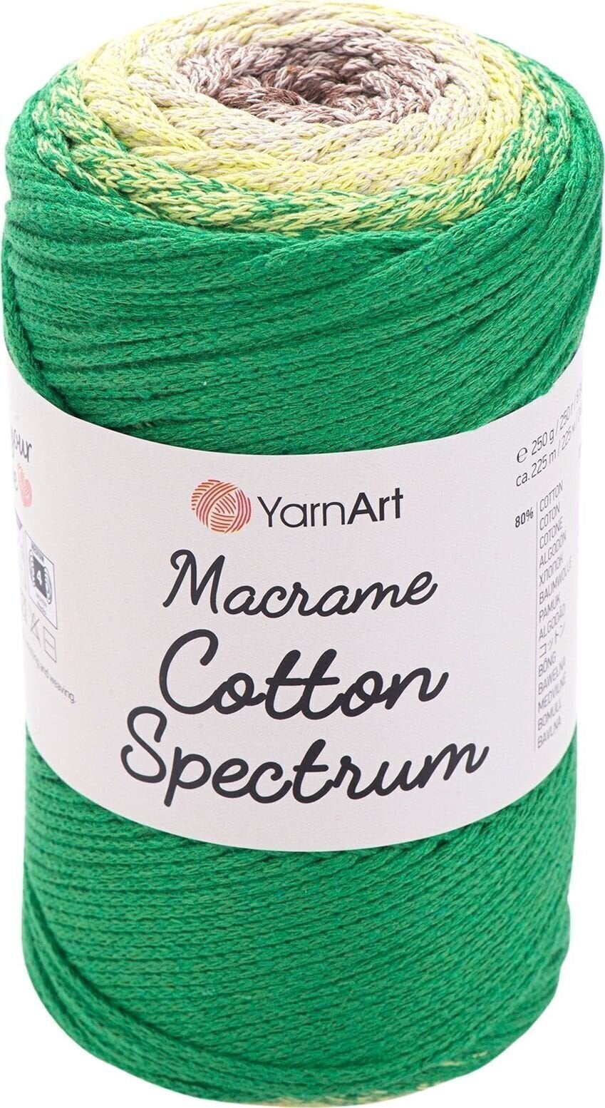 Corda  Yarn Art Macrame Cotton Spectrum 225 m 1322 Brown Green Corda 