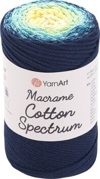 Corda  Yarn Art Macrame Cotton Spectrum 225 m 1328 Blue Yellow Corda  - 1