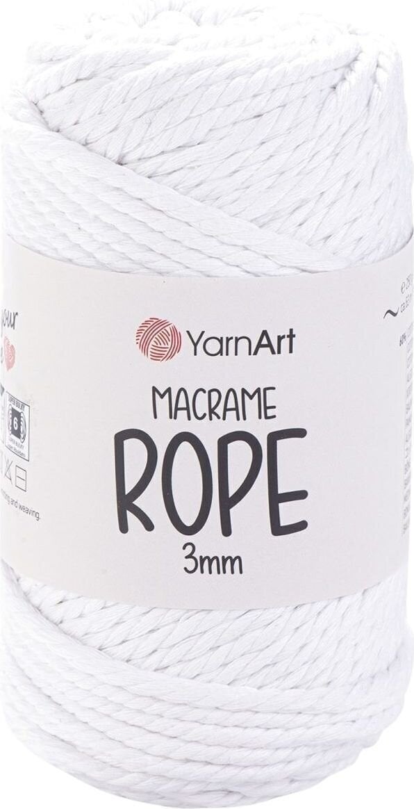 Schnur Yarn Art Macrame Rope 3 mm 63 m 751 White Schnur