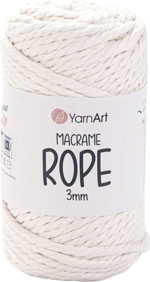 Touw Yarn Art Macrame Rope 3 mm 63 m 752 Light Beige Touw