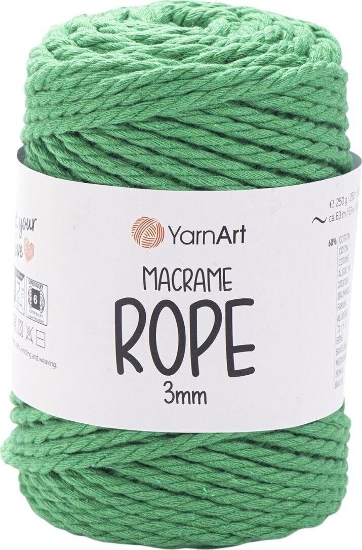 Schnur Yarn Art Macrame Rope 3 mm 63 m 759 Dark Green Schnur