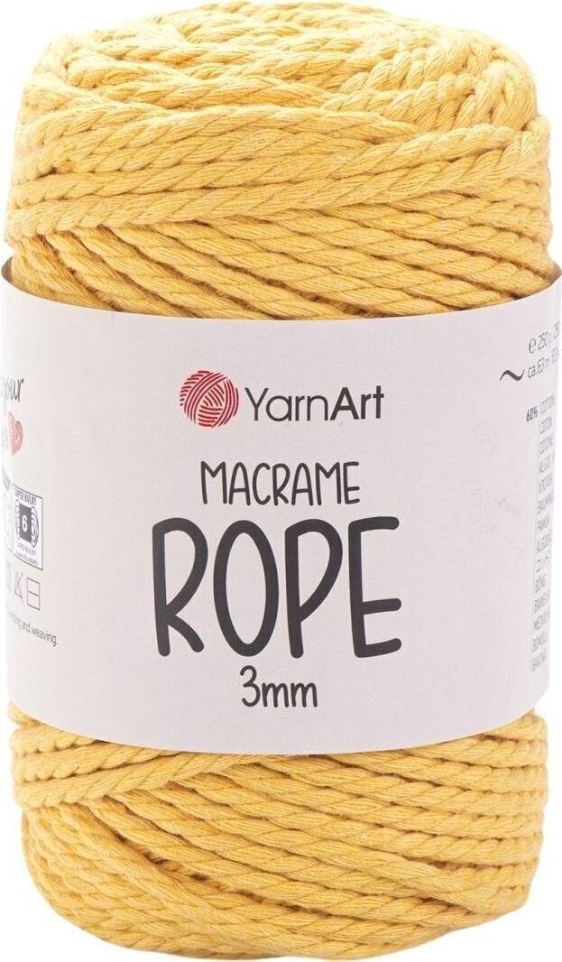 Мотузка Yarn Art Macrame Rope 3 мм 63 m 764 Yellow Мотузка