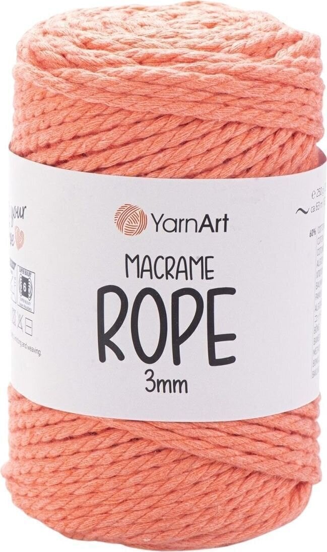 юта Yarn Art Macrame Rope 3 mm 63 m 767 Coral юта