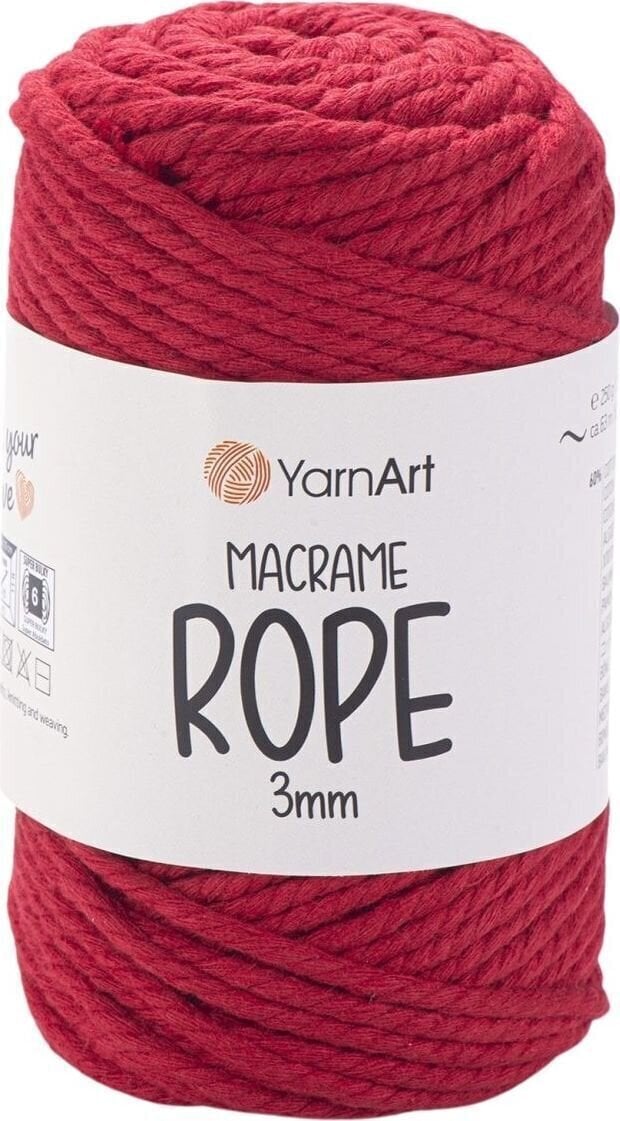 Kanap Yarn Art Macrame Rope 3 mm 63 m 773 Red Kanap