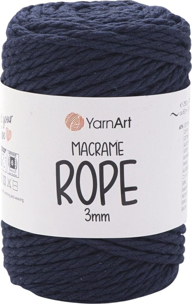 Мотузка Yarn Art Macrame Rope 3 мм 63 m 784 Navy Blue Мотузка
