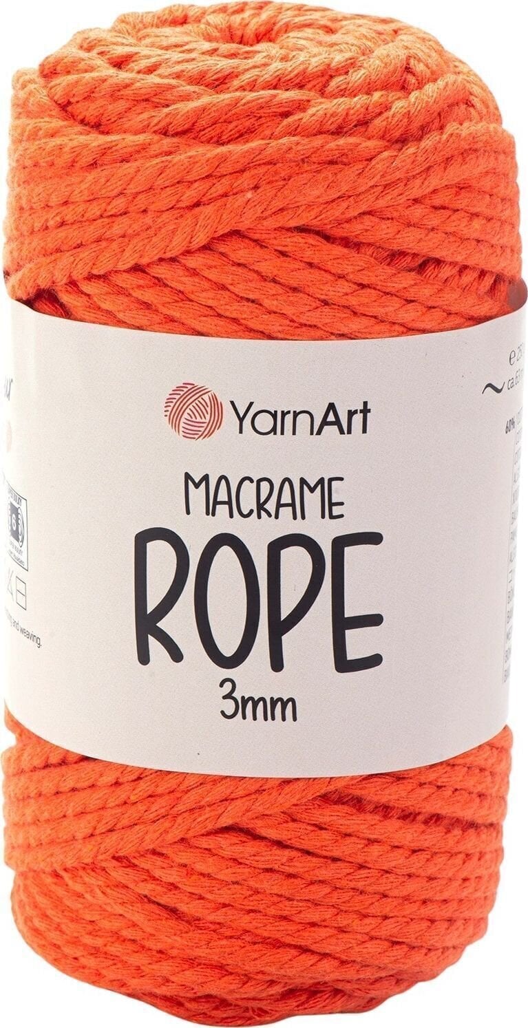 Мотузка Yarn Art Macrame Rope 3 мм 63 m 800 Bright Orange Мотузка