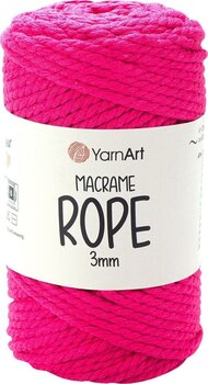 Cordão Yarn Art Macrame Rope 3 mm 63 m 803 Bright Pink Cordão - 1