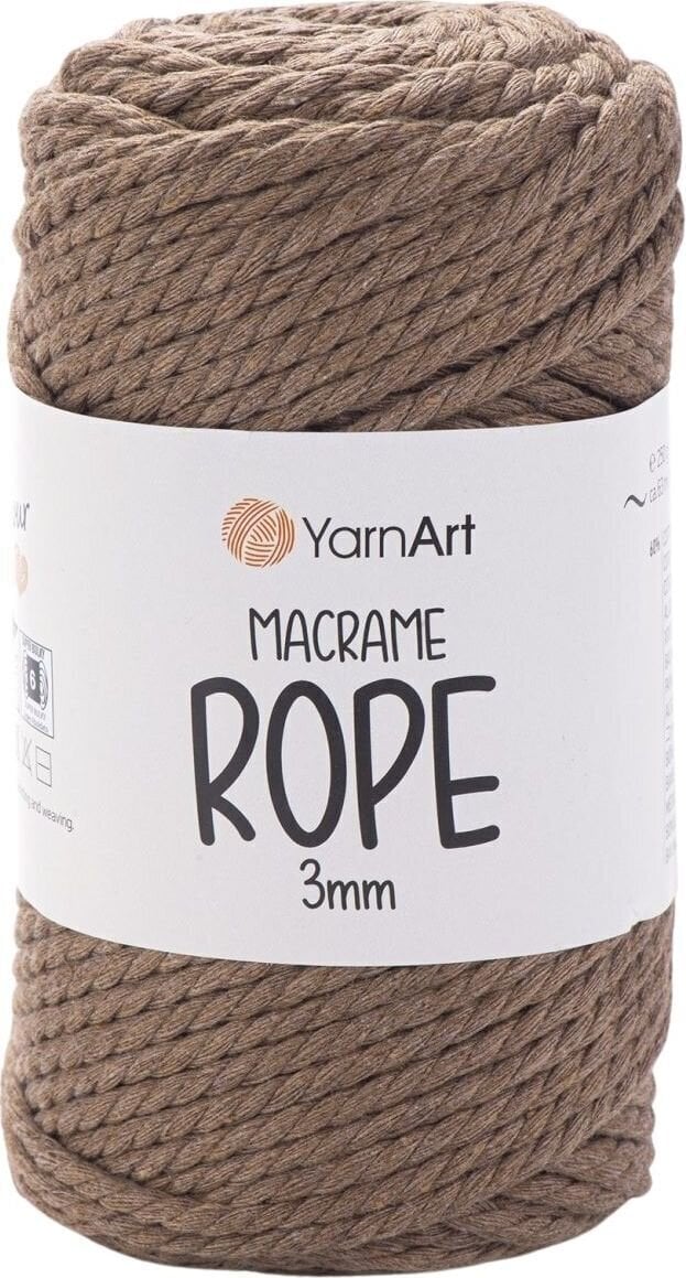 Nöör Yarn Art Macrame Rope 3 mm 3 mm 63 m 788 Taupe Nöör