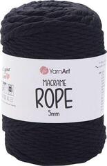 Sznurek Yarn Art Macrame Rope 5 mm 85 m 750 Black Sznurek