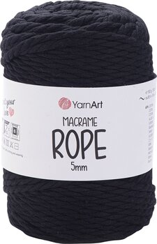 Kanap Yarn Art Macrame Rope 5 mm 85 m 750 Black Kanap - 1