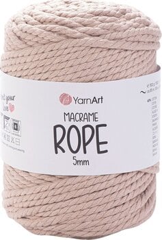 Cord Yarn Art Macrame Rope 5 mm 85 m 753 Beige Cord - 1