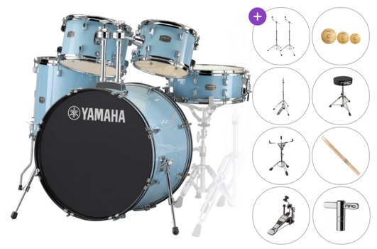Set akustičnih bubnjeva Yamaha RDP2F5GPU Rydeen SET Gloss Pale Blue Set akustičnih bubnjeva - 1