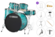 Yamaha RDP2F5TQG Rydeen SET Turquoise Glitter Trummikomplekt