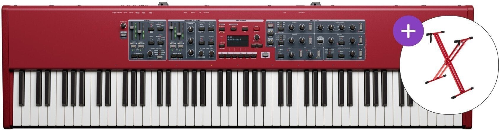 Digital Stage Piano NORD Piano 6 88 Stand SET Digital Stage Piano Red