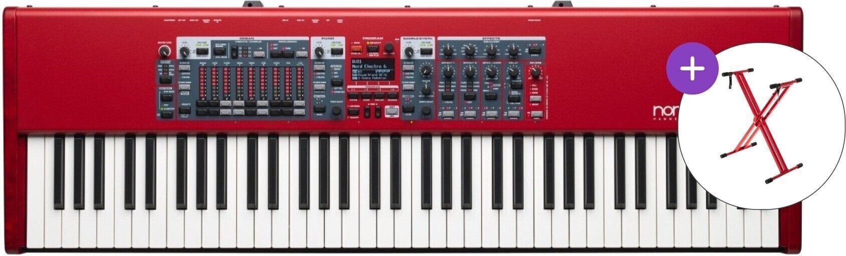 Digital Stage Piano NORD Electro 6 HP Stand SET Digital Stage Piano Red