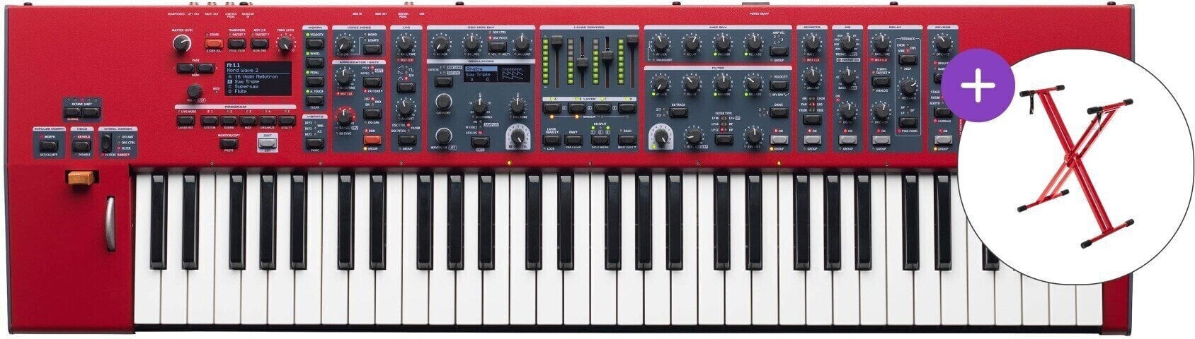 Synthesizer NORD Wave 2 Stand SET Synthesizer Red