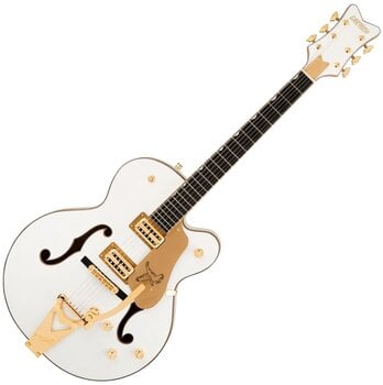 Semi-Acoustic Guitar Gretsch Synchromatic Falcon HB SC EB Snowcrest White Semi-Acoustic Guitar - 1