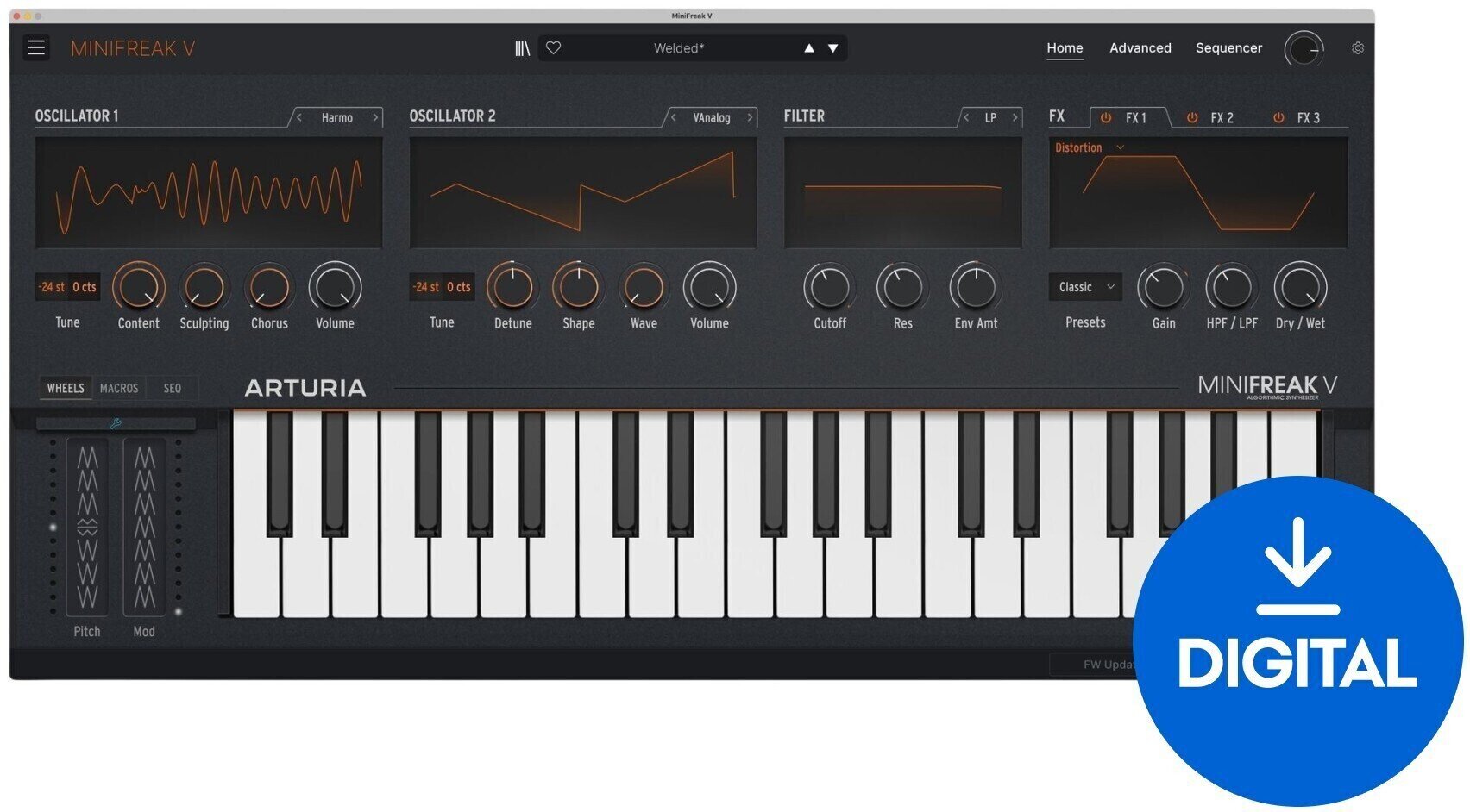 VST Instrument Arturia MiniFreak V (Digital product)
