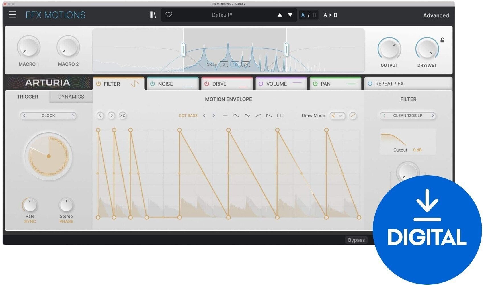 FX-processorer programvaruplugin Arturia Efx MOTIONS (Digital produkt)
