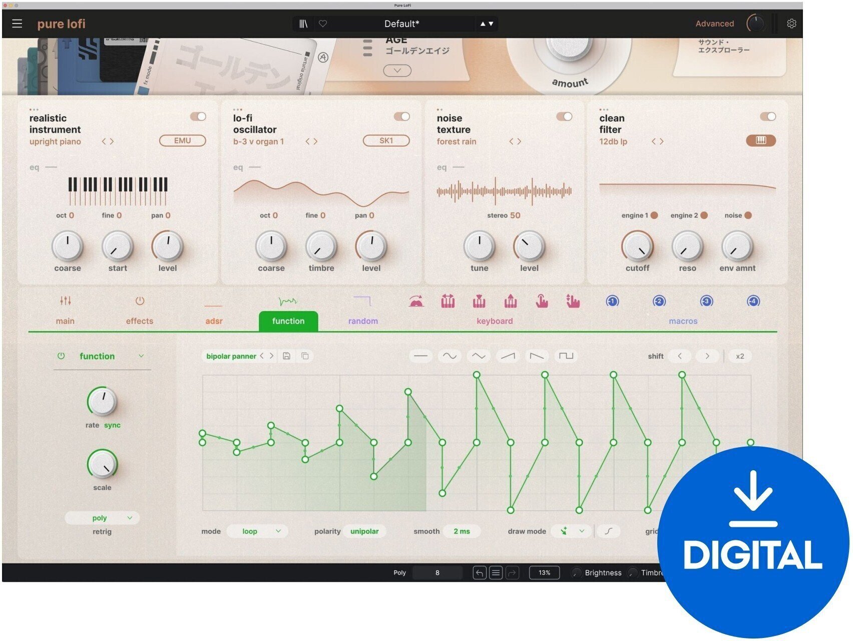 VST Instrument Arturia Pure LoFi (Digitaal product)