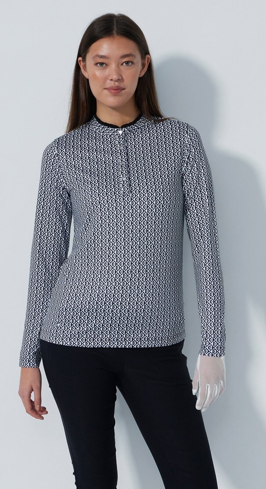 Polo košeľa Daily Sports Diamond Long Sleeved Half Neck Diamond XS Polo košeľa