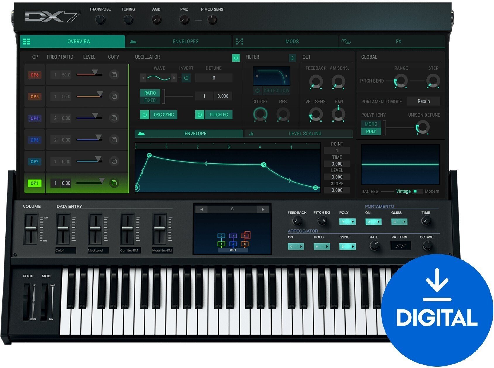VST Instrument Arturia DX7 V (Digital product)