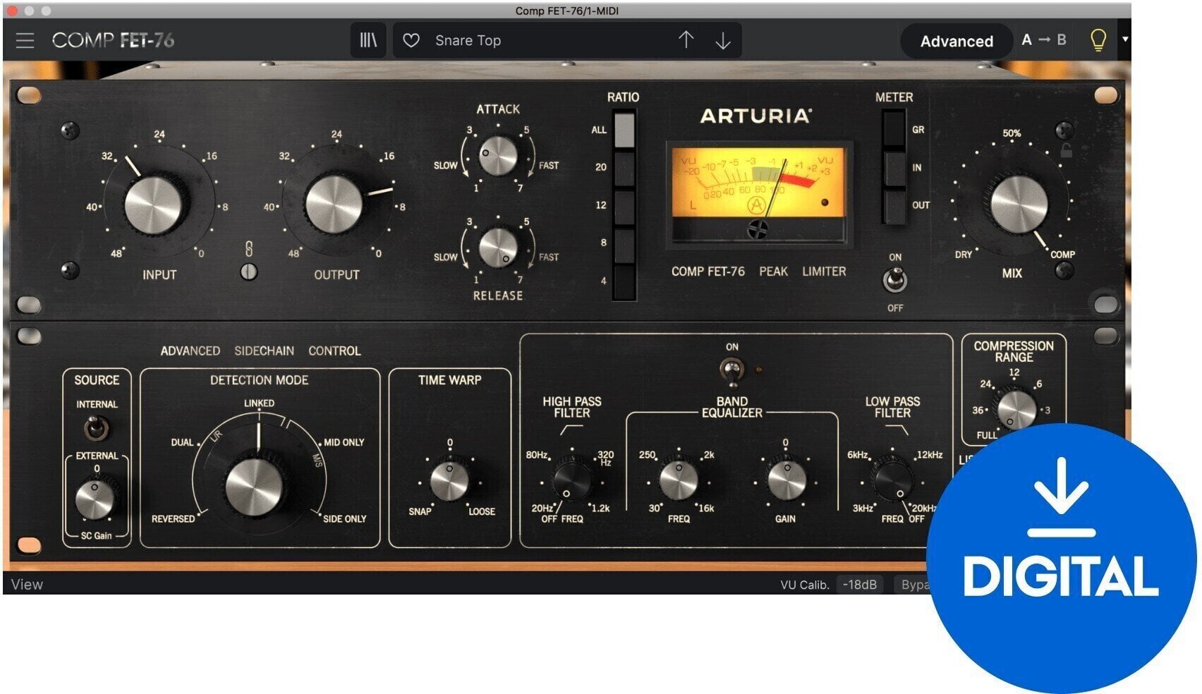 Programski Plug-In efekti Arturia FET-76 (Digitalni proizvod)
