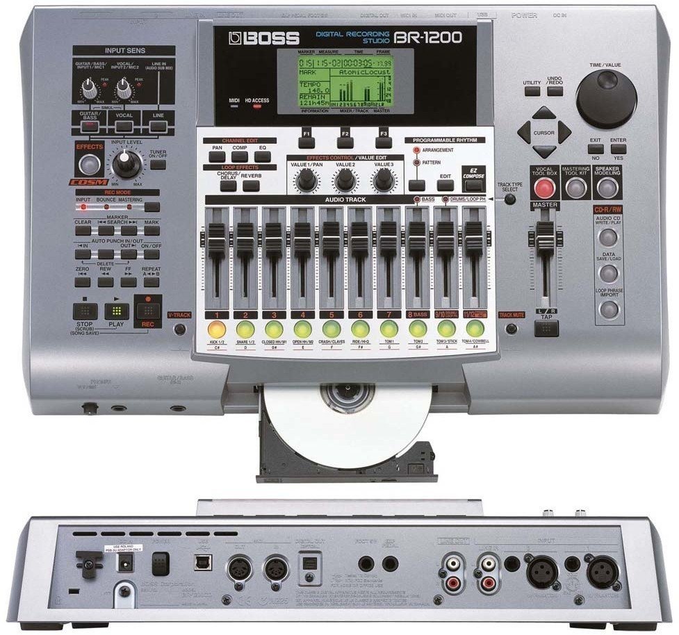 Gravador multipista Boss BR 1200 CD Digital Recorder