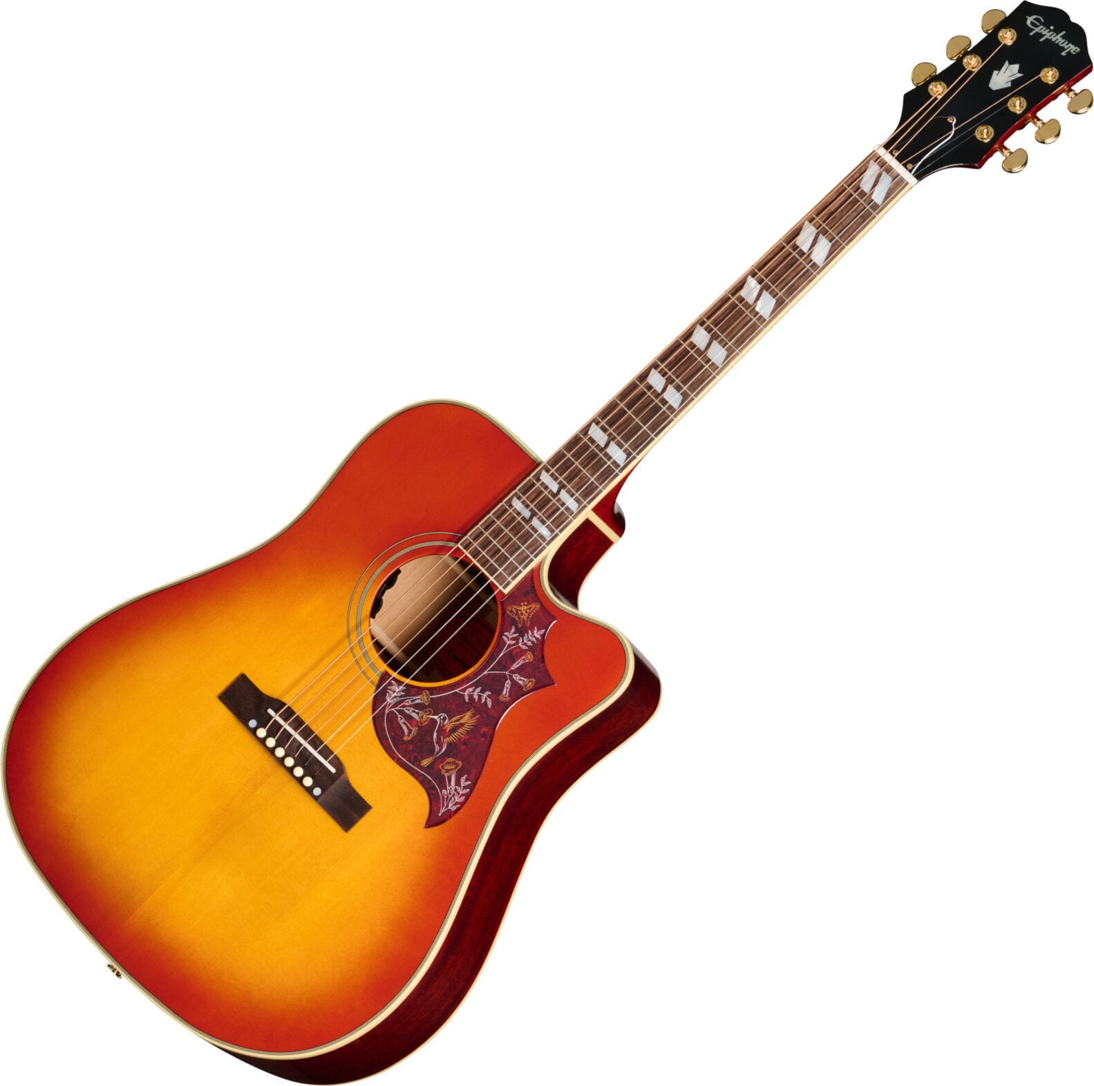Dreadnought Elektro-Akustikgitarren Epiphone Hummingbird Standard EC Cherry Sunburst Dreadnought Elektro-Akustikgitarren