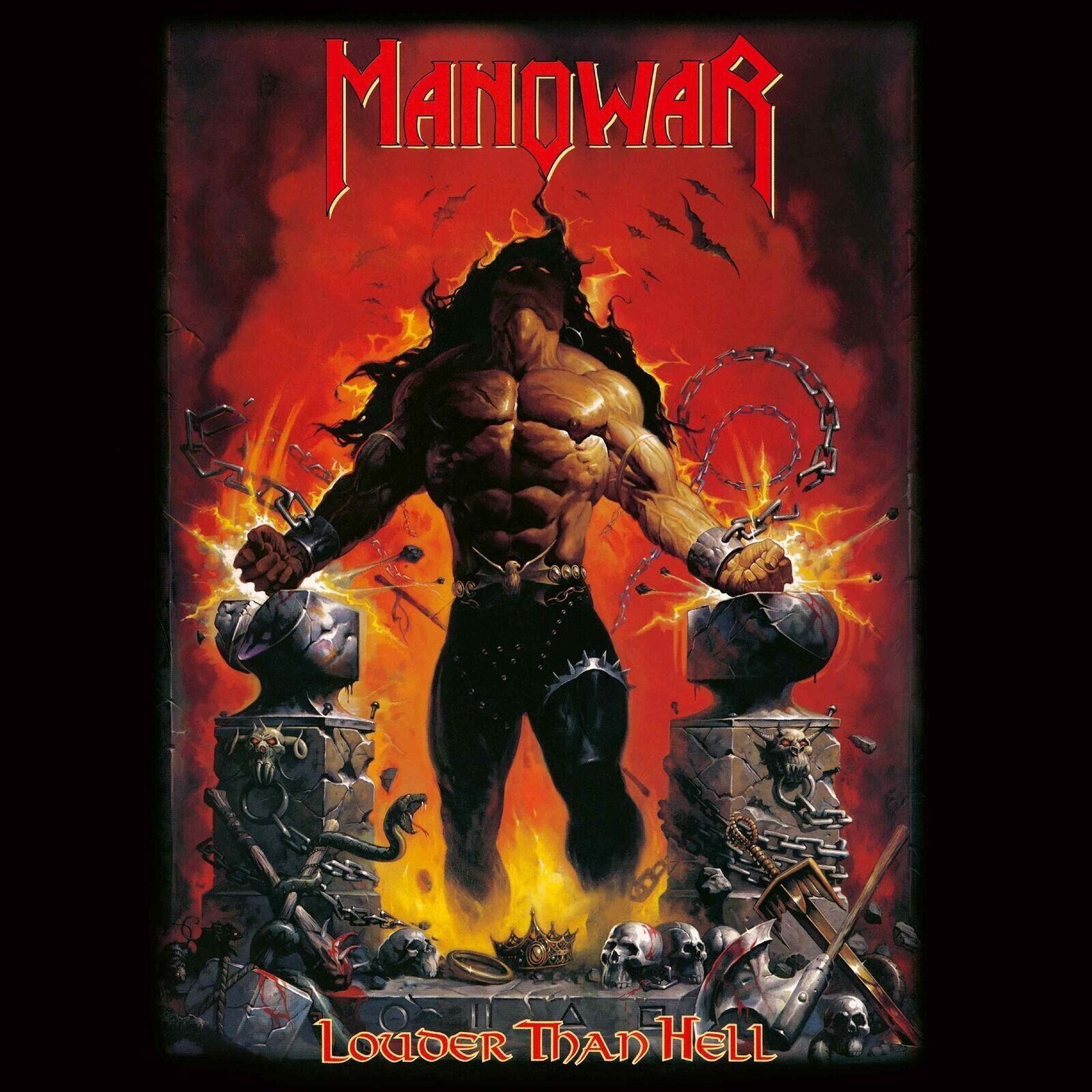 LP ploča Manowar - Louder Than Hell (Magenta With Black Stripes Coloured) (2 LP)