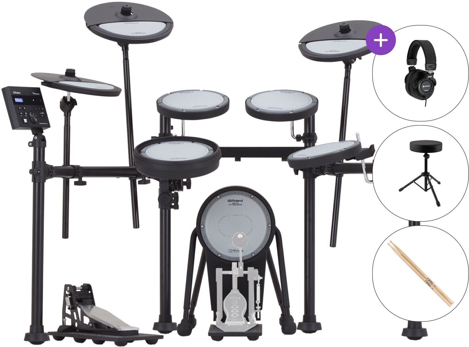 E-Drum Set Roland VQD106 SET Black E-Drum Set