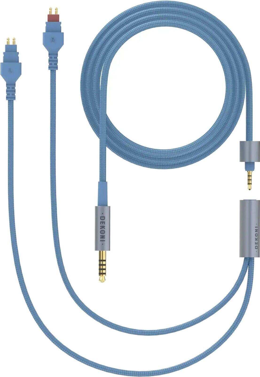 Kabel voor hoofdtelefoon Dekoni Audio Ensemble 4.4mm 52" Nylon Wrapped HD600 Kabel voor hoofdtelefoon