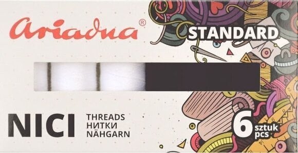 Konac za šivanje Ariadna Konac za šivanje 11052-ZAJ 200 mm White & Black - 1