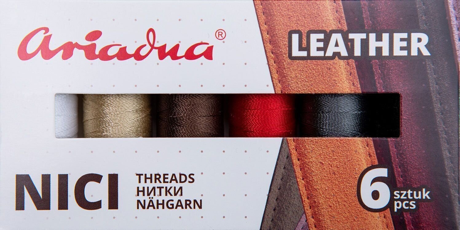 Siūlas Ariadna Special Threads Set for Leather 6 pcs