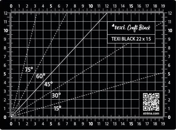 Tapis de coupe Texi Tapis de coupe 22 x 15 cm Black