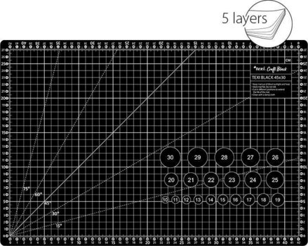 Tapis de coupe Texi Tapis de coupe 45 x 30 cm Black - 1